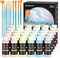 40 Pack Pastel Acrylic Paint Set, 30 Colors, 60ml/2oz Bottles, High Viscosity, Water-proof With 10 Paint Brushes for Painting &Crafting on Canvas, Rock, Ceramic, Fabric, Clay